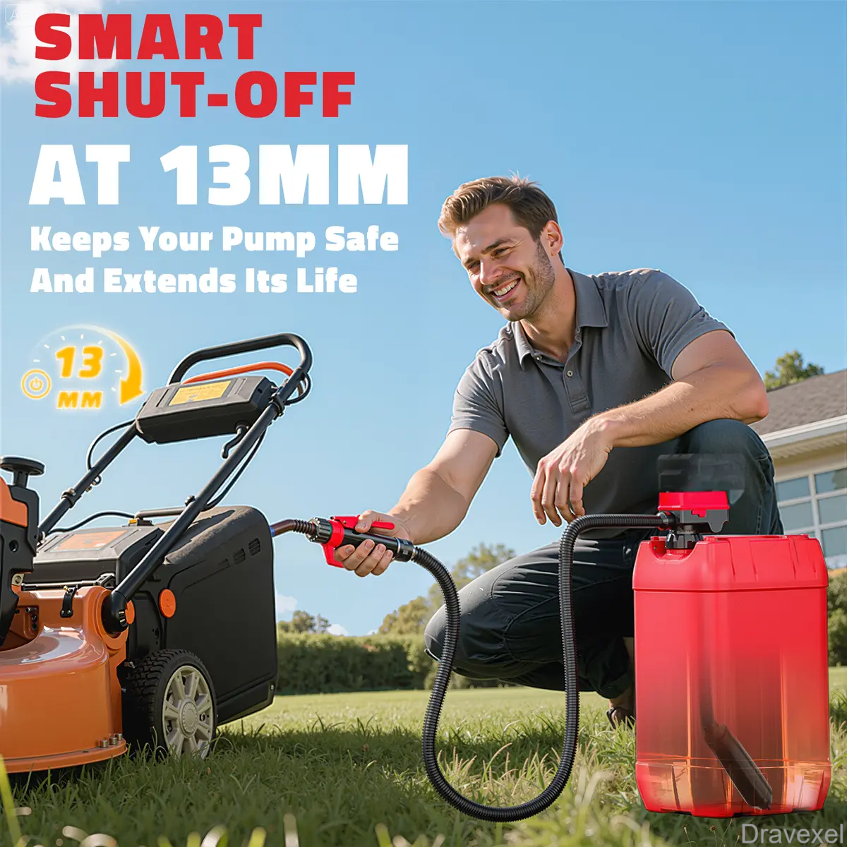 Cordless Fuel Transfer Pump for Dewalt 20V & Milwaukee 18V Batteries – 3.2 GPM Portable Gas, Diesel & Oil Transfer Pump with Hose & Adapters
